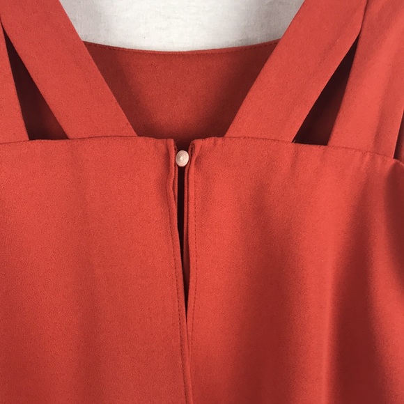 Ann Taylor ruffle tank Burnt orange - Picture 4 of 10